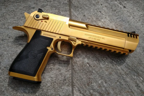 MAGNUM RESEARCH DESERT EAGLE .50 A.E. MARK XIX TITANIUM GOLD